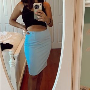 Calvin Klein midi skirt light blue